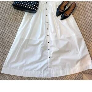 NEW BEULAHSTYLE women's button up dress in white